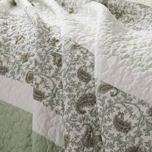 Juego de Edredón de 6 Piezas de Algodón Percal con Almohadas Decorativas King/Cal King, Elegante Juego de Ropa de Cama - Product Image 2