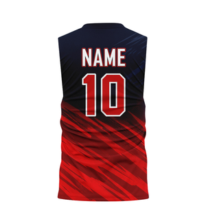 Ensemble maillot et short de football 7v7 pour garçons, col rond, sans manches, uniforme d'équipe pour jeunes, imprimé à rayures diagonales, nom et numéro de joueur personnalisés - Product Image 4