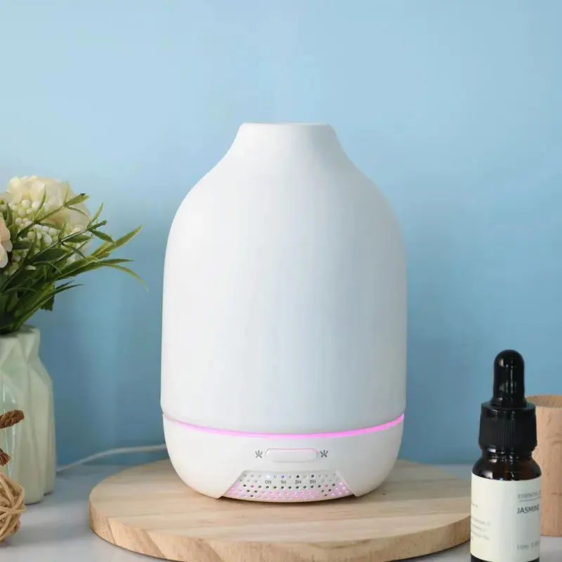 Portable Night Light Aromatherapy Ceramic Mini Ultrasonic Scent Essential Oil Air Aroma Diffuser Humidifier Air Purifier