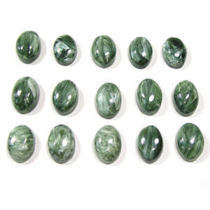 Pierres précieuses en seraphinite naturelle en forme de flocons d'argent, cabochons pour la fabrication de bijoux, pierres précieuses d'origine éthique, énergie de guérison des chakras - Product Image 4