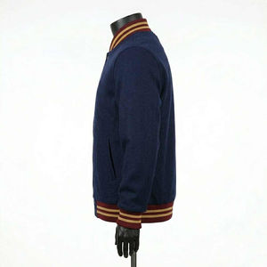 Chaqueta Varsity Azul Marino para Hombre, con Nombre del Equipo Bordado 00, Estilo Preppy, Cuello Camisero, Lana y Poliéster, para Otoño - Product Image 5