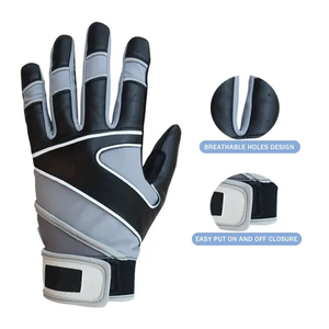 Gants de frappe de baseball personnalisés de qualité supérieure, légers, respirants, en cuir, pour adultes, main droite, avec fermeture auto-agrippante pour l'entraînement - Product Image 4