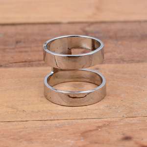 925 Sterling Silver Elephant Splint <b>Ring</b> <b>Adjustable</b> Arthritis Joint Support Band - Product Image 2