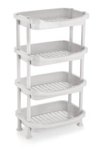 Four-Tier Rectangular <b>Plastic</b> Non-Folding Multifunction Modern Storage <b>Rack</b> Rotating Design Kitchen Spice Organization - Product Image 4
