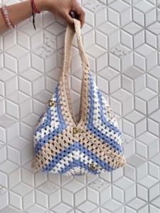 Bolso de paja de playa de verano de ganchillo Vintage bohemio hecho a mano diseñador bolso de hombro de mujer nueva colección bolso cuadrado de hierba de mar - Product Image 5