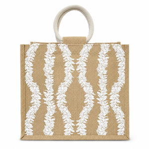 Bolsa de Playa de Yute Natural Laminada con Impresión Personalizada, 40x32x15.5cm, Asa Acolchada, Bolsa de Compras Reutilizable, Proveedor Mayorista OEM ODM - Product Image 3