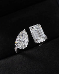 IGI/GIA Lab Grown Cut Diamond Vintage 14K Boda blanca/Anillo de compromiso Unisex Oro blanco fino para fiesta de aniversario-Worthy - Product Image 1