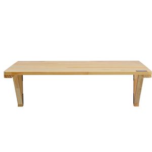 Tavolo Pieghevole da Parete 80x60 cm con Piano Ribaltabile, Scrivania Flottante in Legno con Supporto in Ferro per Camera da Letto - Product Image 1