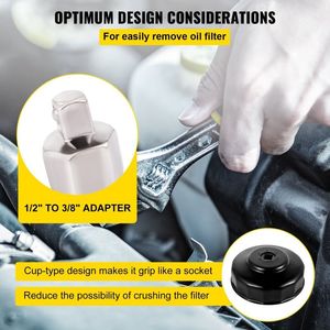 Set di Chiavi a Bussola Professionali per Filtro Olio e Set di Chiavi a Tazza con Chiave per Tappo Filtro Olio per Manutenzione Veicoli - Product Image 6