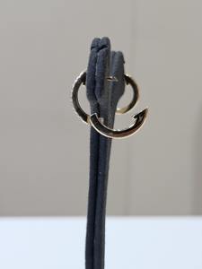 Pendientes de Aro con Diamantes Cultivados en Laboratorio de 0.20ct, Oro Amarillo Sólido de 14K, Aros Colgantes de Diamantes de 105mm, Joyería Minimalista para Uso Diario y Fiestas, Regalo - Product Image 4