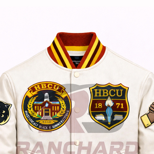 Chaqueta ligera para hombre estilo HBCU, cómoda y personalizada, chaqueta universitaria, chaqueta de colegio, chaqueta varsity hecha a medida. - Product Image 2