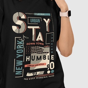 Women's <b>Black</b> Cotton Crew Neck Super Soft T-Shirt Loose Fit Short Sleeve Casual Solid Color Jersey Fabric All Seasons Wear - Product Image 4