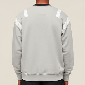 Sudadera de Cuello Redondo para Hombre, Color Sólido, Corte Regular, Manga Larga, Tejido de Algodón, Informal, para Otoño, Precio Económico - Product Image 5