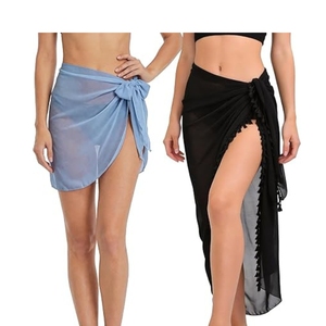 2 Piezas de Pareos de Playa para Mujer, Falda Envolvente Transparente para Traje de Baño, Bikini, Cubre Trajes de Baño - Product Image 3