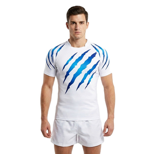 ชุดฟุตบอลแบบซับลิเมชั่นสั่งทำ OEM สำหรับผู้ชาย ระบายอากาศได้ดี ชุดทีมฟุตบอล ดีไซน์ลายกรงเล็บ ผู้ผลิตชุดกีฬา พิมพ์โลโก้ - Product Image 1