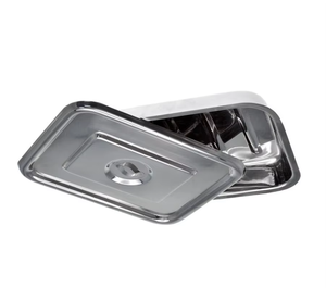 Bandeja quirúrgica estéril de acero inoxidable, bandeja para instrumentos quirúrgicos huecos, bandeja para instrumentos Mahfooz. - Product Image 3