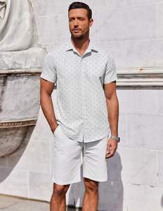 Chemise décontractée imprimée pour homme, manches courtes, style hawaïen tropical, boutonnée, motif floral coloré, idéale pour l'été et les vacances - Product Image 2