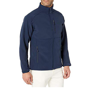 OEM Lightweight <b>Men</b>_s Softshell <b>Jacket</b> Custom Design High Neck Zip-up Street Style Windproof Waterproof <b>Long</b> Length Front Logo - Product Image 1