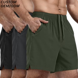 Shorts de bain décontractés en coton pour hommes, taille élastique, pour la gym, la course, l'été, confortables au quotidien, respirants, avec logo personnalisé, support OEM ODM - Product Image 4