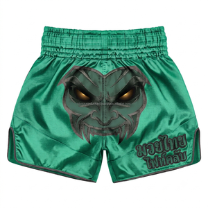 Shorts de boxe Muay Thai respirants et extensibles en polyester 100% de qualité supérieure, patch personnalisé OEM, vente en gros - Product Image 5