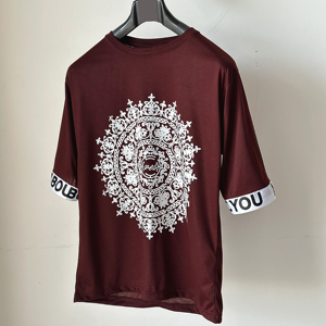 Men's Casual Sport Knitted T-Shirt <b>Set</b> Summer Fashion Printed Loose Short Sleeve Top Bottom High-Grade Breathable Quick Dry - Product Image 1