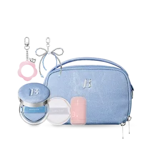 Vanillaco Mood on Touch Set Makeup 3 pezzi ultimo cuscino bianco copritestino (edizione Denim) con guancia e cuscino di ricarica - Product Image 1