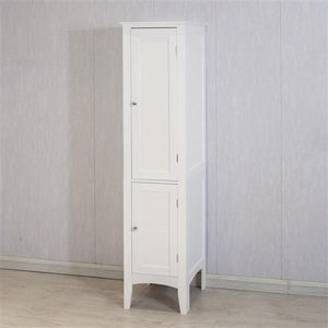 Armadio Alto e Stretto Autoportante con 2 Ante a Persiana e 5 Ripiani per Stoccaggio in Sala da Pranzo, Soggiorno, Bagno e Cucina - Product Image 2