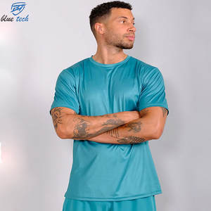 Conjunto Deportivo de Camiseta y Pantalones Cortos para Hombre, Absorbente de Humedad, Uniforme Deportivo de Verano, OEM, Traje de Tenis de Dos Piezas con Logotipo Personalizado - Product Image 4