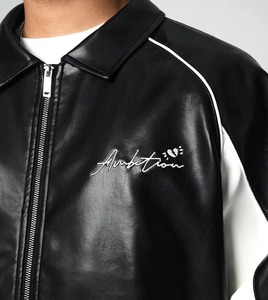 Custom Embroidered Letterman <b>Jacket</b> Men Premium Cowhide <b>Leather</b> Sleeves Wool Body OEM ODM Factory Sample Service Available - Product Image 6