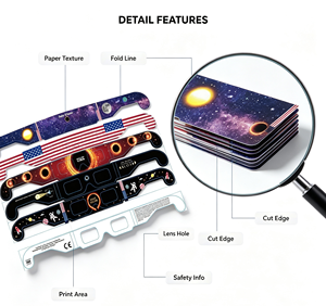 Custom Logo Silk Screen Printed Portable Stainless Steel Solar Eclipse Observation Glasses for Total Annular Eclipse Gifts - Product Image 5