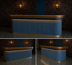Barra de Bar Personalizada Blue Aura Premium, Diseño Moderno, Unidad de Entretenimiento Duradera para el Hogar y Fiestas - Product Image 6