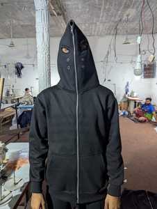 Sudadera con capucha de invierno para hombre, de forro polar grueso de 320 g, con cremallera completa, personalizada, extragrande, con serigrafía, 100% algodón, anti-bolitas - Product Image 3