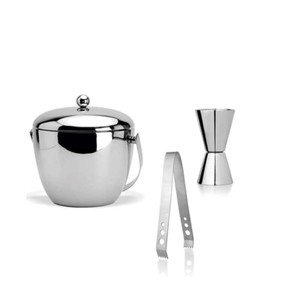 Kit profesional de barman de 7 piezas de acero inoxidable con cubitera, coctelera y herramientas de bar para el hogar, fiestas y hoteles. - Product Image 4