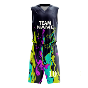 Conjunto de Uniforme de Baloncesto Personalizado, Estilo Equipo de EE. UU., Sublimado, 100% Poliéster Transpirable, Sin Mangas, Bajo MOQ, Fabricante - Product Image 4