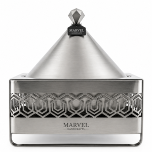 Olla Tajín de Acero Inoxidable Marvel Handicrafts con Soporte Decorativo, Calentador de Alimentos de Lujo, Plato para Servir, Servidor de Buffet para el Hogar - Product Image 1