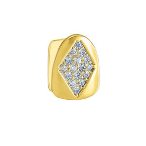 Grillz Diamant Géométrique de Qualité Supérieure, Plaqué Argent, Taille Ronde Brillante, Sertissage à Griffes, Bijou Dentaire Unisexe Glamour d'Inde - Product Image 1