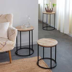 Mesa de centro apilable Vandana Aston Sereno en madera de mango - Product Image 1