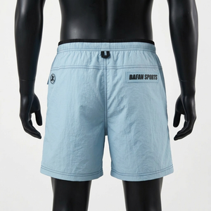 Premium 120 GSM polyester <b>windbreaker</b> shorts men sky blue lightweight training shorts heat transfer logo Nylon Plain Dyed - Product Image 2