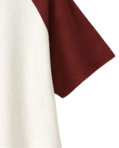 Custom <b>Maroon</b> And White Women Cropped Polo T Shirt Raglan Sleeve Casual Cotton <b>Top</b> Button Placket Summer Fashion Streetwear Tee - Product Image 6