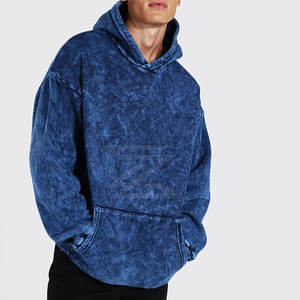 Comfortable Warm Relaxed Fit Hoodie Acidwash Hoodies <b>Men</b> Casual Daily Wear Soft Fabric Loose Fit Street Style - Product Image 2