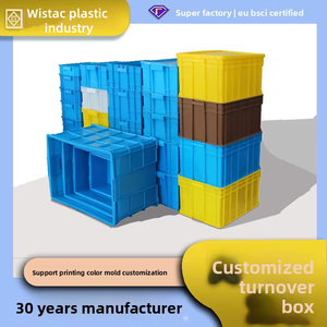 Caisses en plastique empilables de haute qualité pour la pêche, l'entreposage, les fruits, les légumes, les supermarchés et le jardinage - Product Image 3