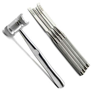 Astrin – Set d'instruments chirurgicaux pour greffe osseuse : Osteotomes dentaires, burins d'expansion osseuse et marteau de 2,17 cm - Product Image 1