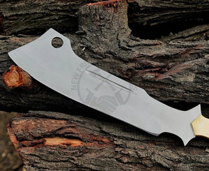 Custom Handmade J2 Steel Chef Cleaver <b>Knife</b> 10.5 Blade" Full Tang Fixed Blade Ambidextrous <b>Kitchen</b> Chopper Stag Horn Handle - Product Image 4