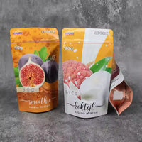 Sachets personnalisés imprimés de qualité alimentaire pour aliments secs, noix, fruits secs, sachets à fond plat pour mangues séchées