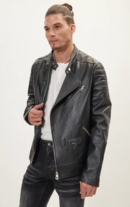 Veste en cuir d'agneau véritable de qualité supérieure pour homme, style streetwear, imperméable, coupe-vent, écologique, très vendue - Product Image 3