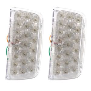 2 Pezzi Luci di Segnalazione Compatibili con Peterbilt 357/359/365/378/379, 31 LED Triangolari Gialli con Lente Bianca - Product Image 3