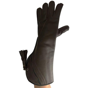 Wholesale Customizable High Quality Falconry Hawking Double Layer Soft Leather Gloves Custom Size Premium Game Call Gloves - Product Image 4