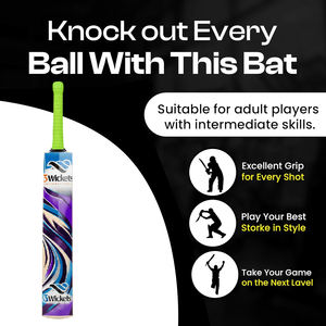 Batte de cricket pour l'école et les jeunes – Bois léger, poignée robuste, construction durable, idéale pour les enfants et les jeunes joueurs - Product Image 4