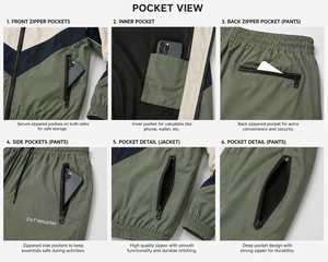 Custom Nylon Casual Lightweight Reversible Windbreaker <b>Tracksuit</b> 2-Piece Set Men Streetwear Outdoor Zip-Up OEM - Product Image 4