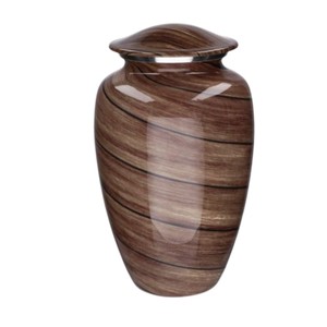Premium Quality Handcrafted Wood Grain Finish Cremation Urn For Human Ashes Large Adult Funeral <b>Memorial</b> Urn With Lid - Product Image 1